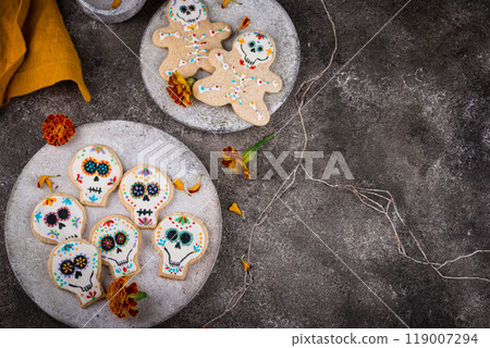 Mexican Halloween Dia de los Muertos cookies Mexican Halloween Dia de los Muertos cookies 119007294