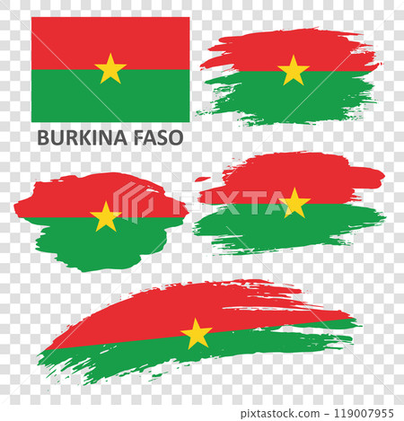 Set of flags of Burkina Faso Set of flags of Burkina Faso 119007955