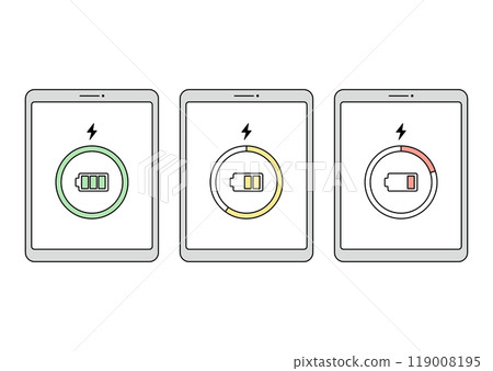 Tablet charging illustration material 119008195