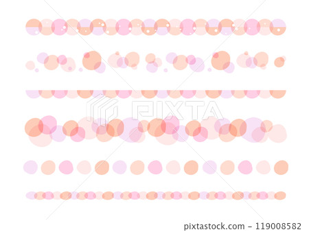 Watercolor style handwritten line material set, pink Watercolor style handwritten line material set, pink 119008582