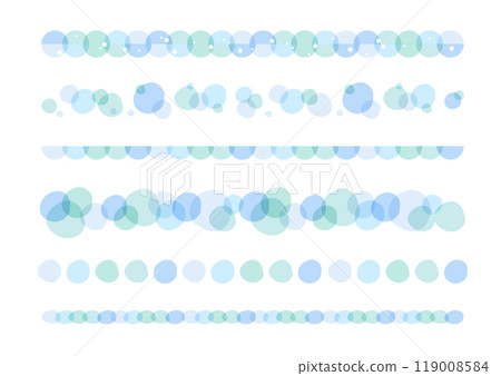 水彩風格手寫線條素材組藍色 119008584