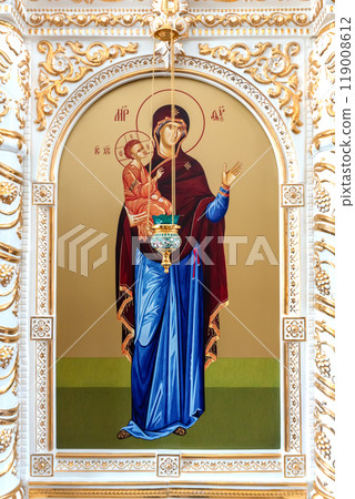 Virgin Mary with Infant Jesus - Traditional Orthodox Icon Virgin Mary with Infant Jesus - Traditional Orthodox Icon 119008612
