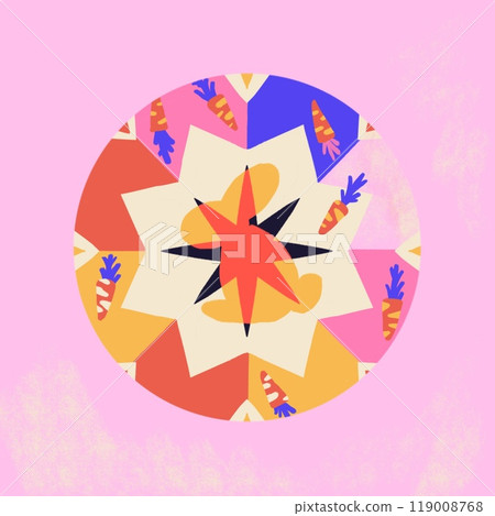 Rabbit Carrot Circle Icon Rabbit Carrot Circle Icon 119008768