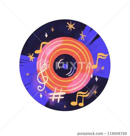 Vinyl Record Circle Icon 119008780