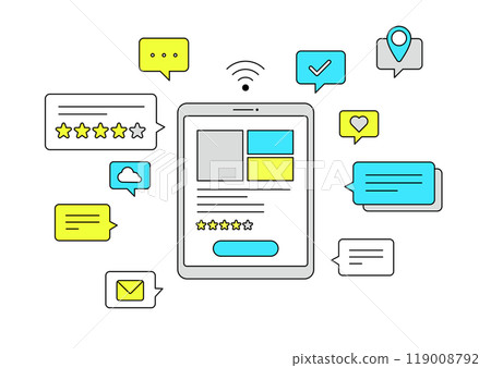 平板電腦app插畫素材 平板電腦app插畫素材 119008792