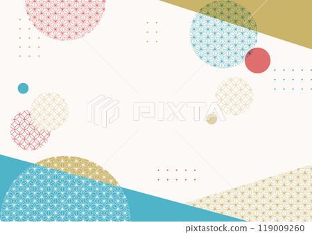 Japanese style graphic frame background material 119009260