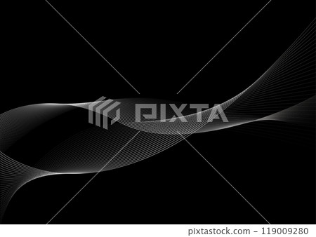 Line wave graphic background material silver Line wave graphic background material silver 119009280