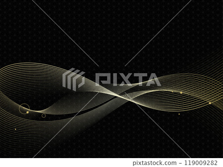 Japanese style line wave graphic background material 119009282