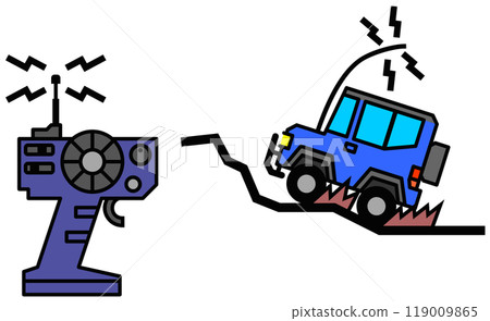 A radio-controlled four-wheel drive vehicle that can be driven remotely using a radio control 119009865