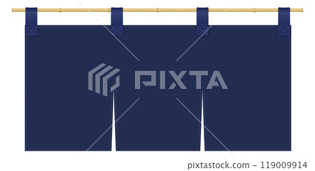 Noren curtain illustration Noren curtain illustration 119009914
