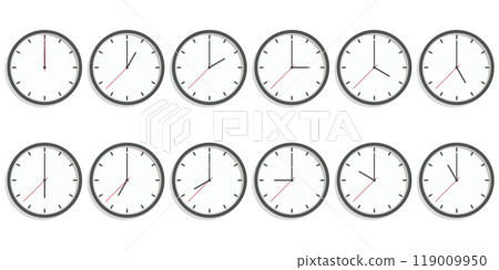 一個簡單的時鐘的插圖 一個簡單的時鐘的插圖 119009950