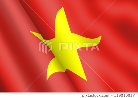 Vietnam flag 3d illustration ripple 119010037