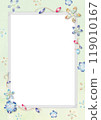 Crystal flower frame, card background, green 119010167