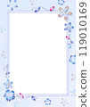 Crystal flower frame, card background, blue 119010169