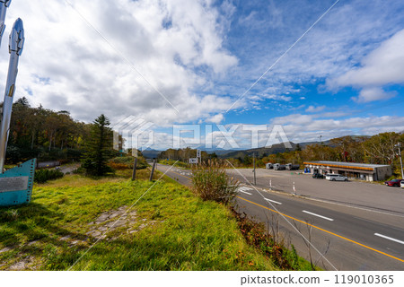 Road scenery in Hokkaido, towards Mt. Yotei 119010365