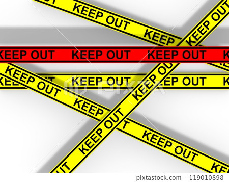 No Entry Keep Out Red Line 119010898