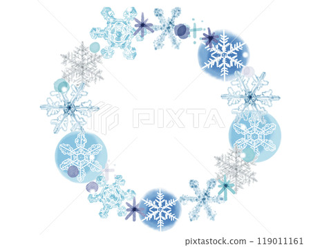 Snow crystal frame 119011161