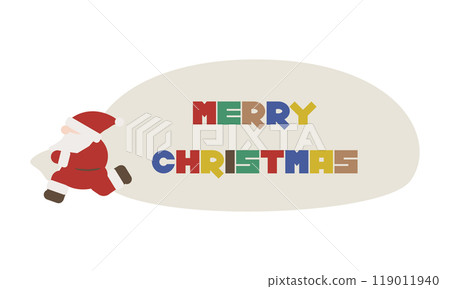 Cute profile Santa Claus frame 119011940