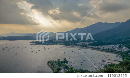 a Panorama landscape of Plover Cove, Hong Kong Sept 29 2024 a Panorama landscape of Plover Cove, Hong Kong Sept 29 2024 119012235