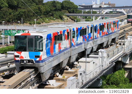 Osaka Monorail 2000 series with Expo wrapping Osaka Monorail 2000 series with Expo wrapping 119012829