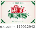 Stylish Christmas logo 119012942