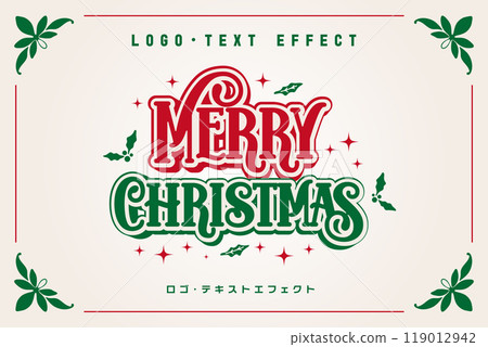 Stylish Christmas logo 119012942