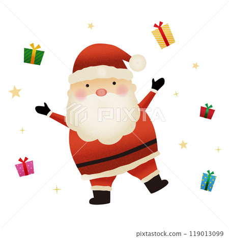 聖誕老人分發禮物的插圖 119013099