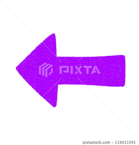 向左箭頭的可愛手寫插圖 119013391