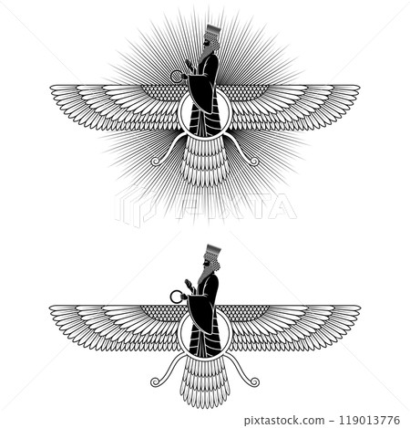 Zoroastrianism Symbol Silhouette 119013776