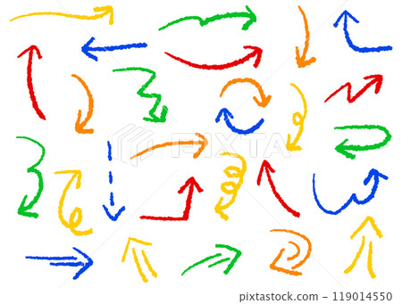 Hand-drawn arrow set, variation set 119014550