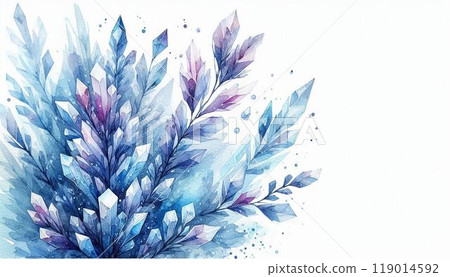 Ice crystal image illustration Ice crystal image illustration 119014592