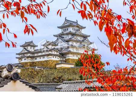 Himeji Castle white heron castle autumn, Japan, Unesco World Heritage Site Himeji castle, Japan, An elegant and impregnable samurai fortress, Hyogo, Himeji Castle, Japan. Himeji Castle white heron castle autumn, Japan, Unesco World Heritage Site Himeji castle, Japan, An elegant and impregnable samurai fortress, Hyogo, Himeji Castle, Japan. 119015261