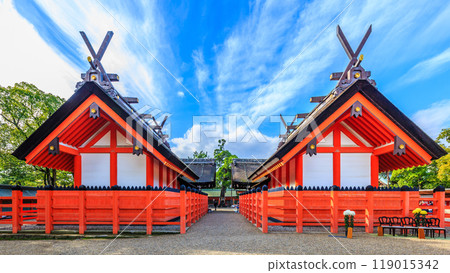 Sumiyoshi grand shrine Osaka, Japan, Sumiyoshi Grand Shrine or Sumiyoshi Taisha in Osaka City, Kansai, Osaka, Japan. Sumiyoshi grand shrine Osaka, Japan, Sumiyoshi Grand Shrine or Sumiyoshi Taisha in Osaka City, Kansai, Osaka, Japan. 119015342