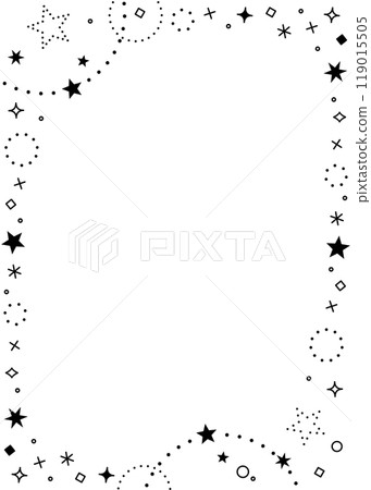 冬季裝飾框、星星和閃光裝飾、肖像背景 冬季裝飾框、星星和閃光裝飾、肖像背景 119015505