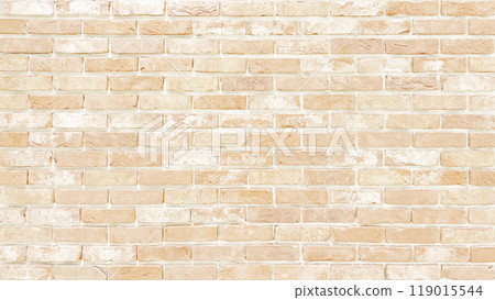 Horizontal background image of a light brown weathered aged brick inlaid wall surface Horizontal background image of a light brown weathered aged brick inlaid wall surface 119015544