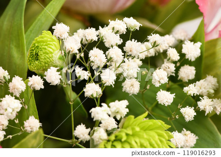 Bouquet of flowers, chrysanthemum, rose, lily, carnation. 119016293