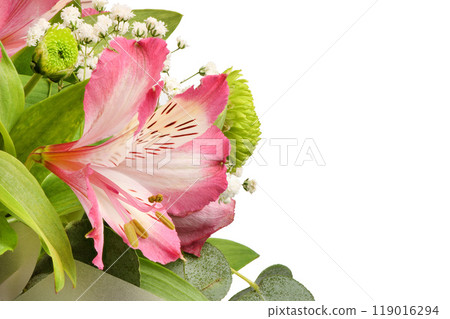 Bouquet of flowers, chrysanthemum, rose, lily, carnation. 119016294