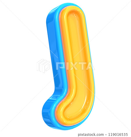 Number With Font 3D Render Number With Font 3D Render 119016535