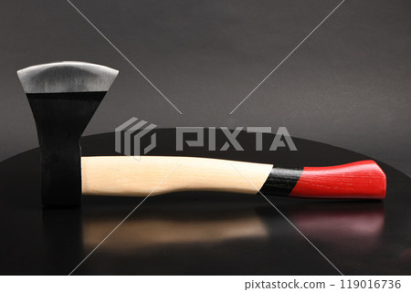 Axe with wooden handle. 119016736