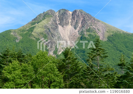 Mount Nikko Shirane as seen from the rock garden 119016880