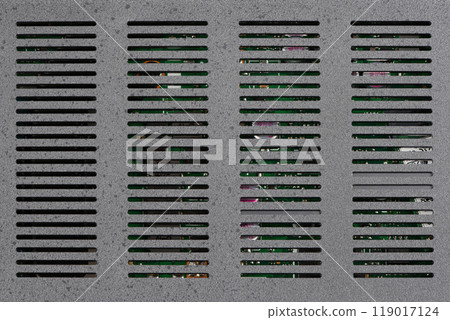 Close up ventilation holes of a electronic device. Close up ventilation holes of a electronic device. 119017124