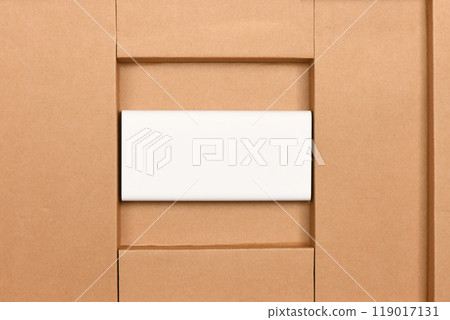 Cardboard packaging. Cardboard frame for advertising 119017131