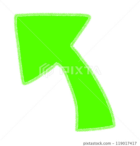 Cute hand-drawn illustration of an arrow pointing up to the left Cute hand-drawn illustration of an arrow pointing up to the left 119017417
