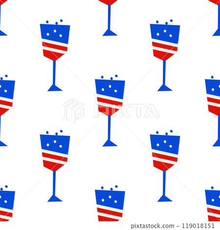 Seamless pattern with American patriotic wineglass Seamless pattern with American patriotic wineglass 119018151