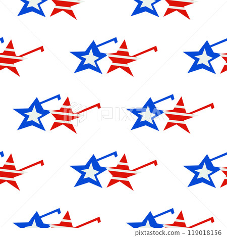 Seamless pattern with American patriotic 119018156