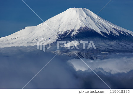 Mount Fuji above the clouds as seen from Mount Nabewari in Tanzawa 119018355