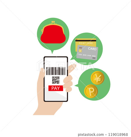 Illustration image of everything put together on a smartphone 119018968