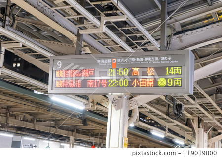 東京車站Sunrise Express資訊顯示 東京車站Sunrise Express資訊顯示 119019000