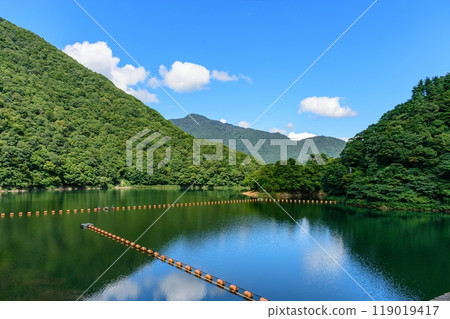 新潟縣村上市的一座小水壩 119019417