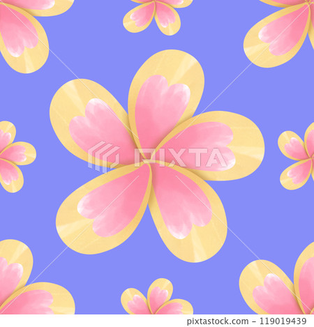 cute flower seamless pattern background 119019439
